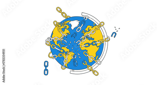Global Entrapment - A Symbolic Representation of Worldly Constraints and Limitations.