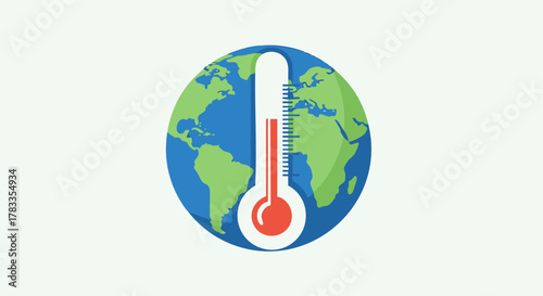 Global Warming - A Visual Representation of Rising Temperatures and Climate Change.