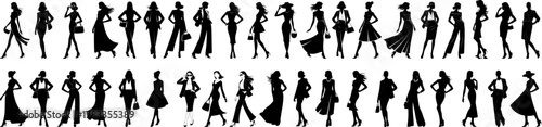 Fashion and beauty model silhouettes from the modern women's group.