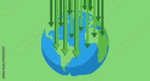 Earths environmental crisis - A visual representation of global challenges.