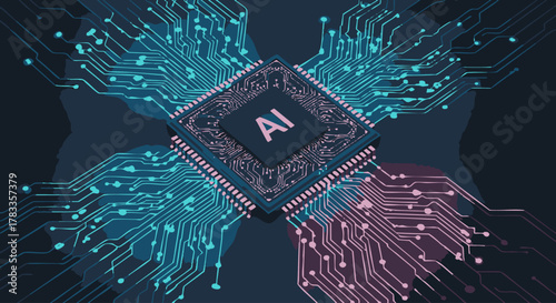 Artificial Intelligence Chip - A Futuristic Technological Marvel.