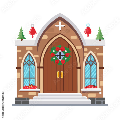 church door with window