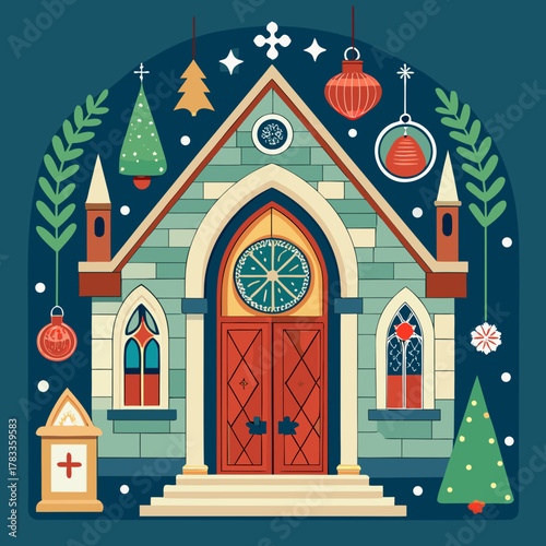 church window with cross