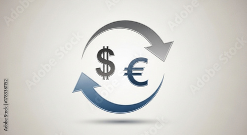 Dollar euro currency exchange rate conversion finance banking global economy investment money market trading concept