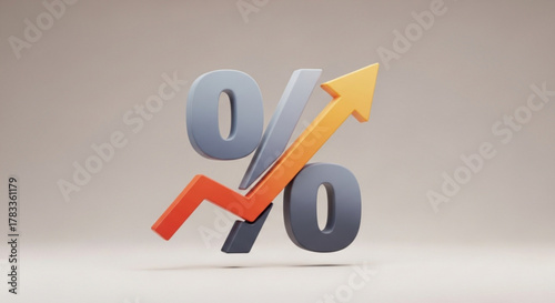 Interest rates rising percentage increase financial growth investment market trend analysis one hundred