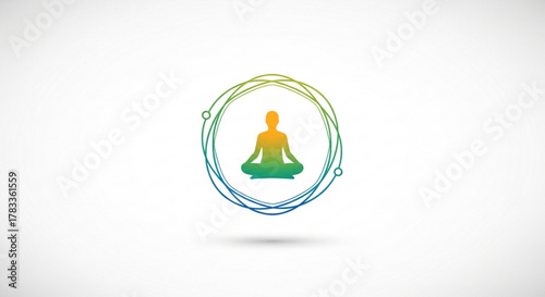 Meditation yoga wellness logo design for mindful practices and holistic health lifestyle branding and relaxation