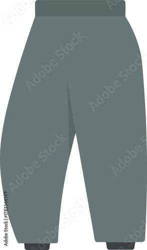 Flat Design Grey Sweatpants Vector Illustration