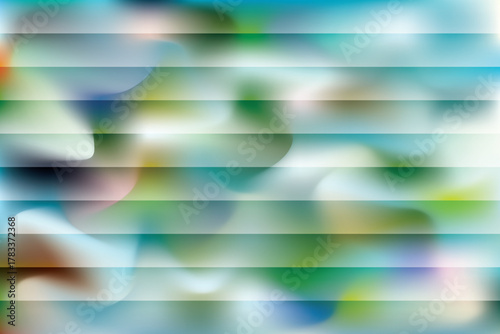 Horizontal translucent stripes create a dreamy ethereal effect over gradient blurred background