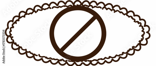 Wektorowa ikona zakazu obserwacji lub nadzoru, symbolizująca ochronę prywatności i ograniczenie wizualne, idealna do nowoczesnych projektów graficznych.