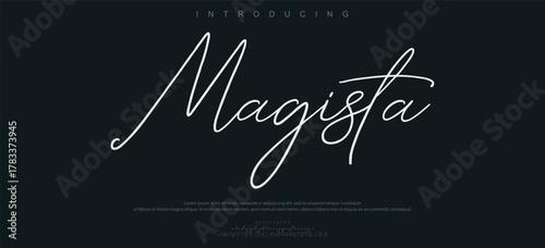 A trendy monoline signature font with a fluid and casual handwriting feel, suitable for minimalist branding.
