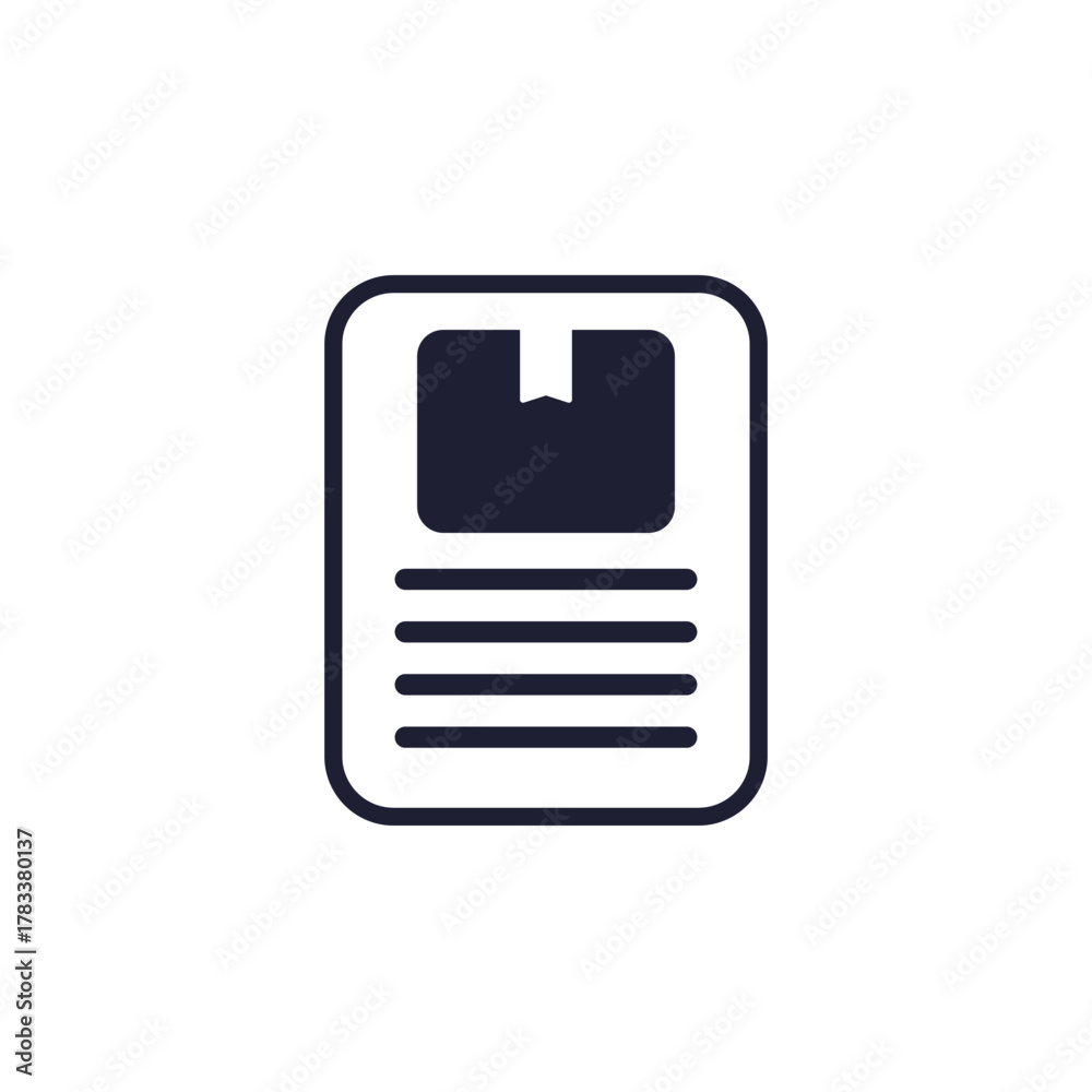 Fototapeta premium SKU icon on white, stock keeping unit