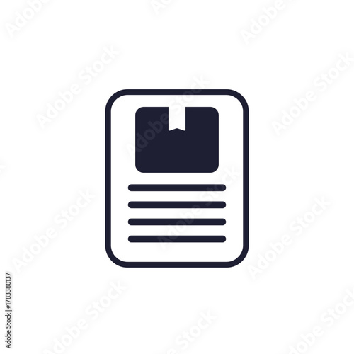 SKU icon on white, stock keeping unit