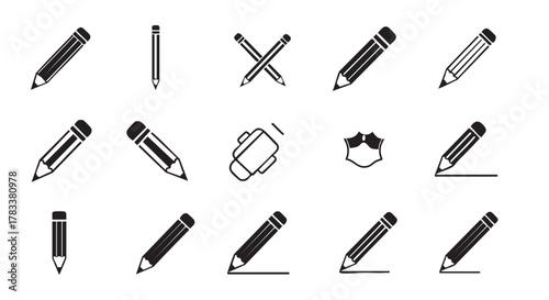 Pencil seamless pattern design on white background for art projects