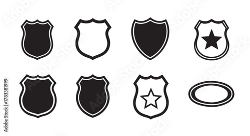 Shield Icon Set Collection Security and Protection Element Vector Design