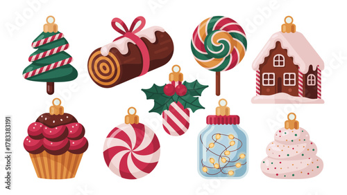 Festive Ornament Collection: Adorn your holiday creations with this delightful array of ornaments, capturing the spirit of Christmas.