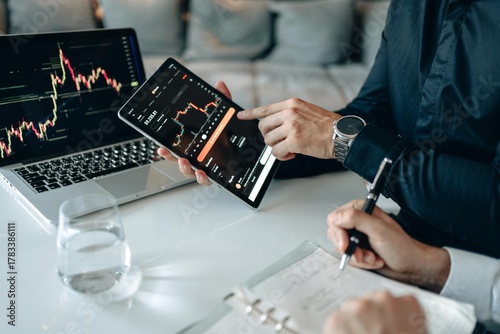 stock graph and business