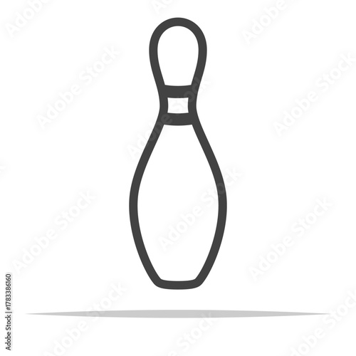 Bowling pin shape outline icon transparent vector isolated