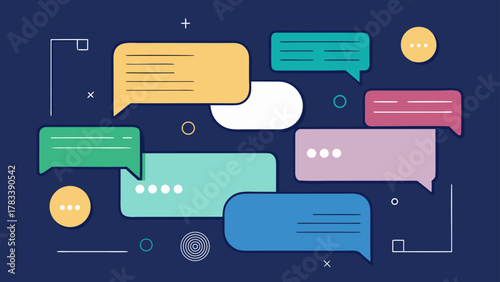 Minimal Chat Bubble Layouts Vector Art Set – Clean Messaging UI Elements and Simple Speech Icon Designs for Modern Communication Graphics