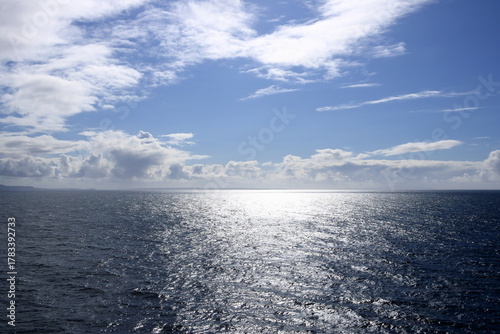 A distant view to the north coast of the Shetland Islands, Scotland