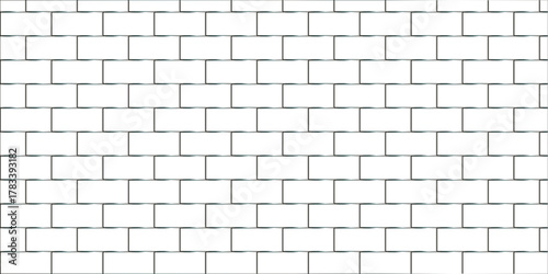 White brick wall background. architecture construction stone block brick wallpaper. seamless building cement concrete wall grunge background.	