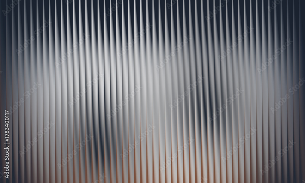 Fototapeta premium Abstract corrugated glass texture vertical lines pattern blurred background for design and decoration