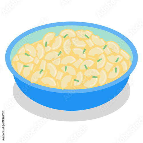 Vector illustration of macaroni and cheese