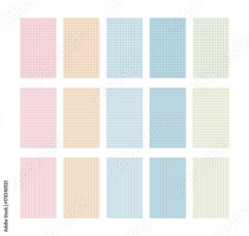 Minimalist Digital Paper Pack. Graph, Ruled, and Lined Pages for Organization and Design.