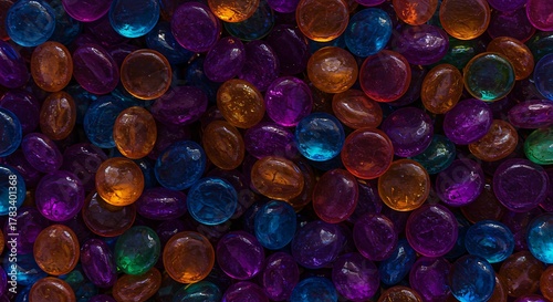 Vibrant Assortment of Translucent Spheres in a Mesmerizing Macro View.