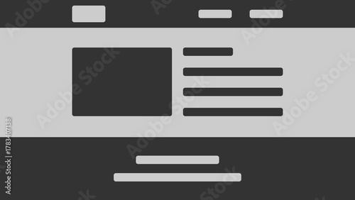 vector illustration of a simple webpage above the fold content