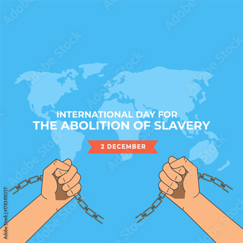 International Day for the Abolition of Slavery Flyer illustration