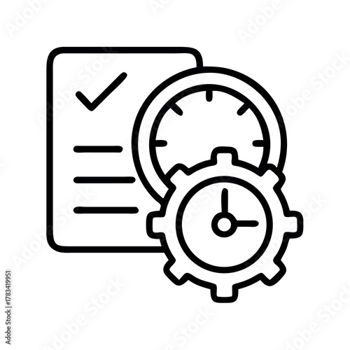 Efficient task management and time tracking with checklist and clock icons