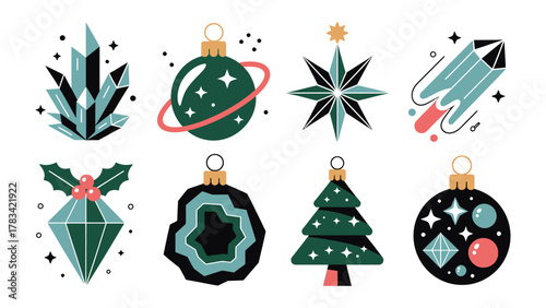 Celestial Christmas Ornaments: A festive collection of celestial-themed Christmas ornaments. These unique and stylish decorations bring a touch of cosmic wonder to the holiday season.