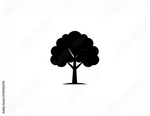 Black tree silhouette icon