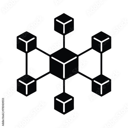 Blockchain Technology Diagram White Background