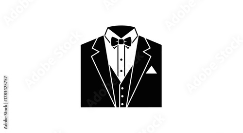 Elegant Tuxedo Illustration Formal Wear for Special Occasions.