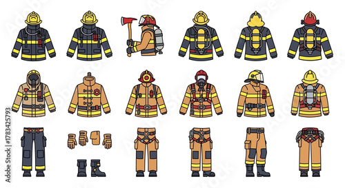 Firefighter Uniforms A Comprehensive Collection of Protective Gear.