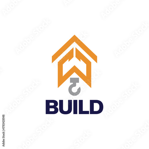 Construction logo, contractor logo, build logo