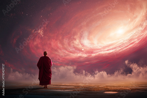 ブッダと宇宙のイメージ