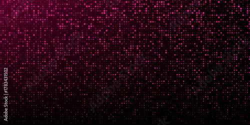 Pink background with retro elements of disco ball, vector illustration