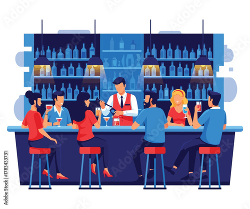 “Evening at the Bar”