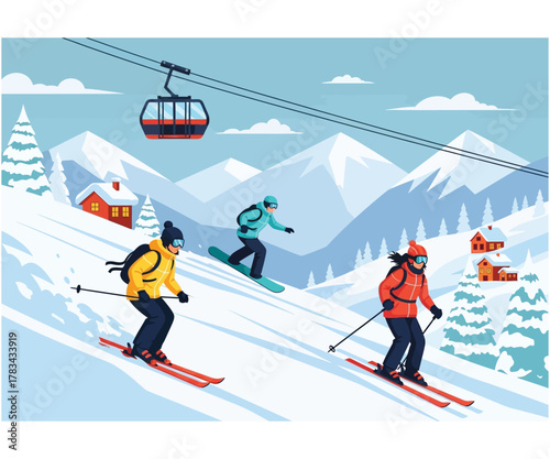 “Fun on the Snowy Slopes”