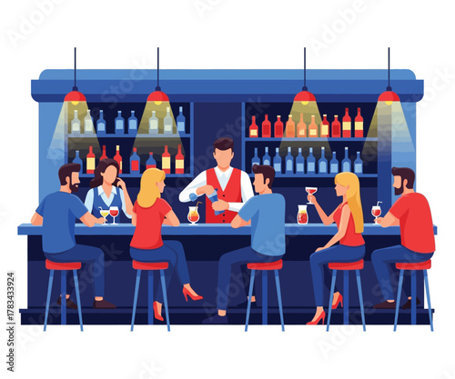 “Evening at the Bar”