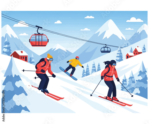 “Fun on the Snowy Slopes”