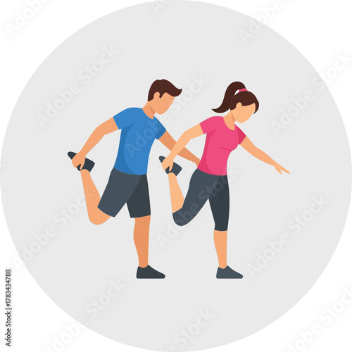 Two people stretching their legs together fitness exercise workout healthy lifestyle.