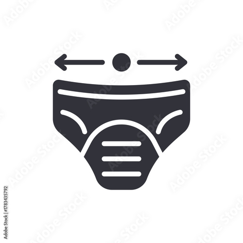 Diaper Size Dimension Graphic For Baby Product Design