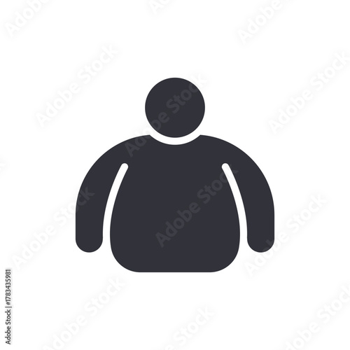 Person Silhouette Overweight Obesity Human Body Icon