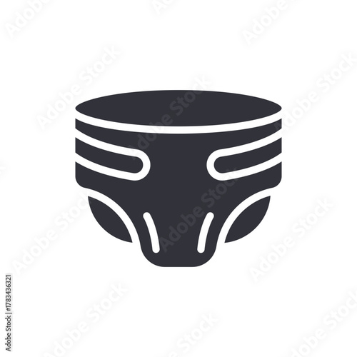 Modern Cloth Diaper Icon Minimal Illustration