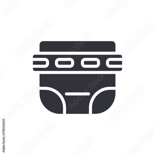 Simple Diaper Icon Newborn Comfort And Care Symbol