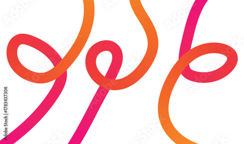 Vibrant intertwined wavy lines abstract graphic design background