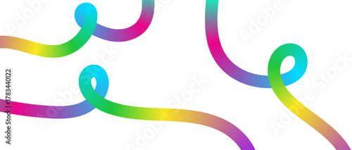 Vibrant lines curve and intertwine, offering a sense of dynamic flow and energetic movement against a clean and minimalist backdrop.